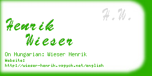 henrik wieser business card